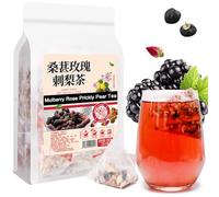Plant Gift Mulberry Rose Prickly Pear Tea Bag 8.81oz (10g*25bags) Poria Cocos, Rock Dugar, Giglio, Naturale puro cinese, Tè misto per la salute, combinazione di tè floreale 250g 桑葚玫瑰刺梨茶