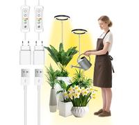 Plant Grow Light, LED Grow Light Full Spectrum per piante da interno, altezza regolabile, timer automatico, bassa tensione di sicurezza da 5 V, idea per grandi piante luminose