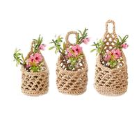 Plant Hanger - Hand Woven Macrame Design, Bohemian Style Wall Mounted Holder, Durable Cotton Rope Construction, Space Saving Decorative Display | Ideal For Indoor Outdoor Home Kitchen Bathroom Living