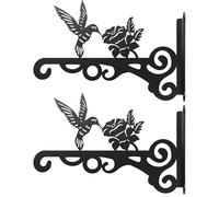 Plant Hangers Outdoor, Iron Heavy Duty Wall Plant Hanger, Shelf Brackets & Supports, 9.84x5.91 Inches, for Tree, Railing, Deck, Fence, Window, Balcony, Hummingbird, Patio, Porch