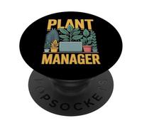 Plant Manager Divertente Retrò Amante Piante D'appartamento PopSockets PopGrip Adesivo