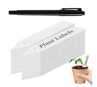 Plant Marker - PVC 3.94 x 0.63in Plant Label Waterproof Write-On Stakes | Easy Identification Gardening Tags With Pen, Garden Tags For Seedlings, Vegetable, Flowers, Greenhouse, Yard, Backyard, Patio