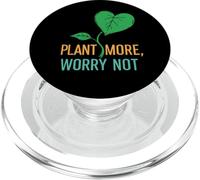 Plant More Worry Not Pocket Design, abbigliamento grafico da giardiniere PopSockets PopGrip per MagSafe