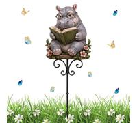 Plant Pot Figurines - Farmhouse Animal Reading Stakes Decoration