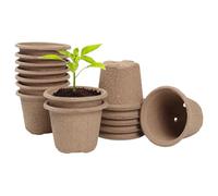 Plant Pots - 50-Piece Round Four-Hole Nutrient Pots | Eco-Friendly Nursery Growing Cups for Leaf Cuttings, Sprouts, and Vegetable Seedlings | Lightweight Plant Starter Tray