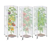 Plant Protector Cover, Square Anti Gnat Mesh Enclosure, Garden Plant Protective Net with Zipper, Drawstring Grower Shield 150x45cm, Cover the Fruit Vegetable Flower, Outdoor Guard for Balcony Garden