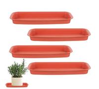 Plant Saucer - Set Of 4 Outdoor Pot Drip Plates, Breathable Base For Container Plants, Durable Tray | Suitable Vegetable Garden, Balcony, Patio, Indoor Use, Flower Pots, Growing Containers, Planter