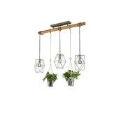 PLANT SOSPENSIONE GABBIA 3 LUCI ACCIAIOANTICATO