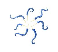 Plant Stakes, 7 pezzi Octopus Tentacle Decorative Climbing Supports, Glow-In-The-Dark Garden Stakes, for Lawn, Yard, Potted Plants, Outdoor Indoor Home, Halloween Décor, 17,5 x 4,5 x 1 cm, Blue Black