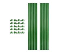 Plant Stakes, Bendable Stem Stakes with Clips, 15.75x0.12x0.12 Inches Flexible Climbing Sticks and Fixing Clamps for Potted Vegetables, Tomato, Strawberry, Orchid, Peony