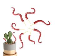 Plant Stakes, Octopus Tentacle Decorative Stakes, 7 Piece Support Climbing Sticks, Glow in the Dark Feature, Durable Weather Resistant Design, Ideal for Lawn Yard, 17.5x4.5x1cm