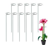 Plant Stakes | Reusable Ring Stable Spikes - Flower Stakes for Indoor Plants | for Flower Vegetable Peony Orchid Potted Planter Outdoor Yard Garden Balcony