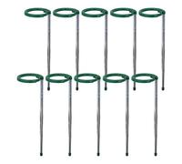 Plant Stakes - Upright Adjustable Length Plant Support Stakes,10 Pieces Adaptable Flowers Climbing Stem Holder Pole With Clip For Gardening Vegetables Beans Pepper Tomato Orchid