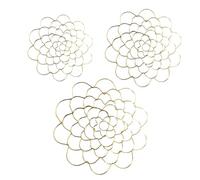 Plant Stem Holder Grid - 3-Piece Iron Structure, Versatile Flower Support, Artistic Vase Accessory Stabilizing Bouquets, Durablee Lightweight Decor | Enhancing Arrangement, Home Garden Indoor Table