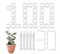 Plant Support Clips, Tomato Climbing Hooks, Grafting Clamp Fastener, Quick-Release Design, Reusable Plants Tie Accessory Pack of 50, Green, for Garden Greenhouse Farm