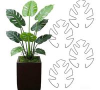 Plant Support Set of 4 for Monstera Trellis with Unique Leaf Design for Indoor Plants, Trellis Monstera, Plant Support, Versatile Stem Support, supporto decorativo (nero)
