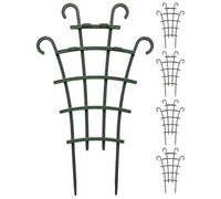 Plant Trellis - Stackable Plant Support Stakes, Climbing Vine Poles | 5 Pieces PP Material Green Color, Indoor Outdoor Gardening Pots Flowers Ivy Pothos Peas Monstera Vertical Growth Aid