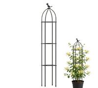 Plant Trellis Stakes, Rust Proof Potted Plant Support, Decorative Climbing Frame for Healthy Growth, Durable Metal Structure With Weather Resistant Coating, Garden Support Accessory