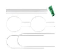 Plant Trellis, U Shaped Acrylic Indoor Support Frame, Clear Decorative Cage Holder with Twist Ties Compact Sturdy for Houseplant Stems, Ivy, Vegetables, Flowers, Garden Decor