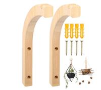Plant Wall Hanger - Wood, Indoor Wall Plant Stand | Curved Plants Bracket, Walls Mount Holder For Flower Pots, Indoor Plants, Wind Chimes, Home Décor, Balcony, Living Room, Office, Garden Display