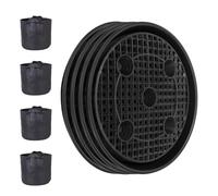Plant Water Tray Set - Breathable Self Watering Base, Grow Bags Reusable Design for Daily Use Bottom Irrigation System for Seedlings Vegetables Fruits Flowers Succulents Indoor Outdoor Garden Plant