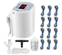 Plant Waterer, Drip Irrigation Kit, Automatic Timer Function, Intelligent Power-Off Protection, Gardening Watering Aid for Greenhouse, Balcony, Cortile, 3.15x2.36x1.97 pollici