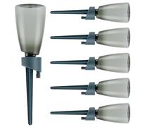 Plant Watering, 6 pezzi Self-Watering Devices with Bottle Adapter Slow Release Dripper Control Valve Adjustable Flow, for Balcony Plants, Vacation Care, Daily Use, Home Garden