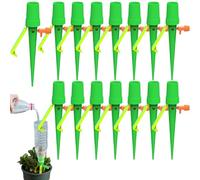 Plant Watering Spikes, 15-Pack Adjustable Slow Release Irrigation System with Control Valve, Leak-Proof Self Watering Drippers for Indoor Potted Plants, Vegetables, Flowers, Garden Trees, Lawn