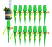 Plant Watering Spikes, Garden Irrigation Drippers, 6.3x2.4x0.79 Inch Adjustable Valve 15 Pieces & Leak Proof Automatic Flow System Design, Flower Vegetable Water Aid for Backyard, Indoor, Trees, Lawn