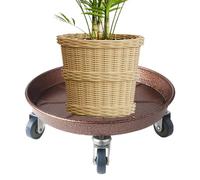 Plant with Wheels, Heavy Duty Rolling Base Stand, Metal Planter Trolley for Indoor Outdoor Use, Smooth Caster Flower Pot Holder for Garden, Patio, Home, 26cm, 28cm, 30cm
