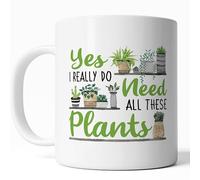 Plant - Yes I Really Do Need All These Plants Tazze Da Caffè Con Manico Tazze In Ceramica Tazza Per Tè Uso Domestico Cappuccino 330Ml