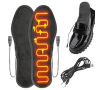Plantare Riscaldante Elettrico | Inserti Termici per Scarpe | Solette Riscaldabili con Riscaldamento, Tagliabili, Multiple Taglie, USB per Scarpe e Lavabili | per Inverno, Sci e Camminate