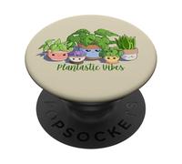 Plantastic Vibes Piante da appartamento Dolci Kawaii Piante Design PopSockets PopGrip Adesivo