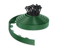 PLANTAWA Bordo per prato artificiale verde 10 m, 30 picchetti | Delimitazione e fissaggio del perimetro, contenimento di materiali e finitura professionale, flessibile, discreto e resistente per