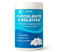 PLANTAWA Flocculante in Polvere Monodose 8 unità | Flocculante Chiarificante per Piscine, Equivale 1KG, Eliminatore Turbidità, con Ingredienti Origine Naturale, Vegano, Tutti i Tipi Piscine, Spa