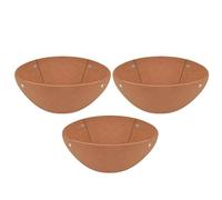 Planter Basket Liners - Felt Flower Pot Insert, Moisture Retaining Trough Pad | 3 Pieces Round Drainage Replacement Fabric For Window Box, Indoor Outdoor Garden Bedding For Reptiles Habitat Carpet
