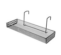 Planter Holder - Iron Flower Hangable Shelf With Hooks, Balcony Plant Holder | Patio Porch Fence Outdoor Decorative Display For Flowers Potted Plants Greenery Arrangement Railing Garden Accessory