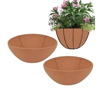 Planter Liner, Fabric Flower Basket Liners, 12 x 12 x 5,1 in/14 x 14 x 6,3 pollici/16 x 7,5 pollici Set di 3 Pre Cut Round Planter Insert for Outdoor Garden Planting Landscaping