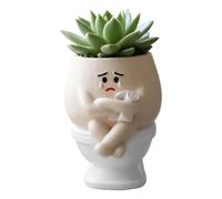 Planter Pot for - Resin Toilet Shaped Breathable Decorative Flowerpot