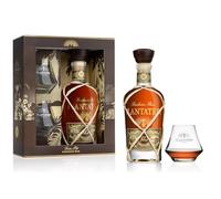 Plantation Rum Xo 20th Anniversary, 700ml, Note Fruttate e Floreali, Rum Scuro Artigianale Invecchiato 20 Anni fra i Caraibi e la Francia, Rum Confezione Regalo con Bicchieri da Degustazione, 40% Vol
