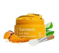 PLANTIFIQUE Maschera di Argilla alla Curcuma Coreana con Vitamina C - Combatte le Macchie Scure, Rende i Pori più Sottili, Idrata e Lenisce - Include Spatola - Maschera per il Viso con Curcuma, 110g