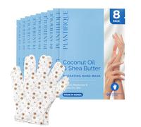 PLANTIFIQUE Maschera Idratante Mani 8 Guanti con Acido Ialuronico, Burro di Karité e Macadamia - Guanti Idratanti Profondi, Crema Riparatrice Pelle Secca, Crema Vegana Nutriente Mani Anti-Aging Spa