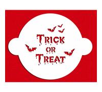Plantillas de dise o para pastel de Halloween, dulce o truco, beige, semitransparente