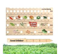 Planting Ruler - 35 x 20 x 0,5 cm in legno da giardino | Plant Spacing Ruler for Beginners Professionals Gardeners Growers Farmers Balcony Vegetables Fruits Flower Beds School Project Greenhouse