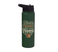 Planting Seeds That Grow Forever Educator Tee Stainless Steel Insulated Water Bottle