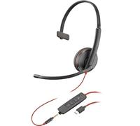 Plantronics Blackwire 3200 - Cuffie con cavo mono UC, con connessione USB-C e smartphone da 3,5 mm