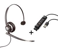 Plantronics Encorepro HW710 Monoauricolare Cuffie + DA80 Audio Processore per