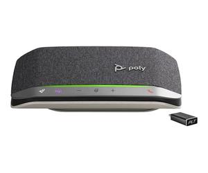 Plantronics Poly - Vivavoce Portatile SYNC 20+" con Porta USB-C, con chiavetta Bluetooth BT600C e Pulsante Microsoft Team