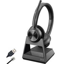 Plantronics SAVI 7320 Office Stereo Cuffie Stereo DECT con base di ricarica - ideali per professionisti che lavorano con telefono fisso e PC