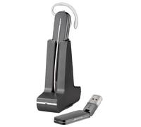 Plantronics Savi W440 - Cuffie con microfono, Centro di chiamata/Ufficio, Monoaural, gancio aggancio, Nero, DECT, Wireless)